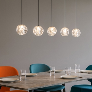 Lampadario 4 sfere moderno per tavolo sala da pranzo