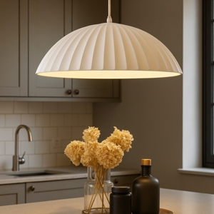 Lampadario da cucina bianco design moderno in cemento