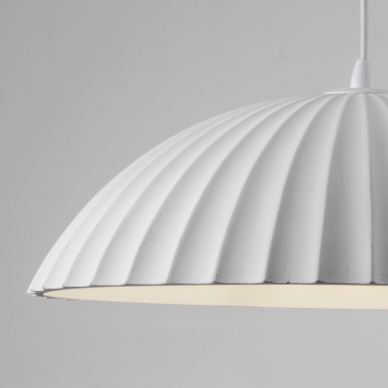 Lampadario da cucina bianco design moderno in cemento