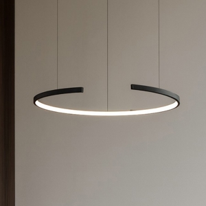 Lampadario moderno led 25w 3000k 4000k vivida olympic nero