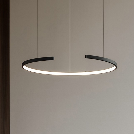Lampadario moderno led 25w 3000k 4000k vivida olympic nero