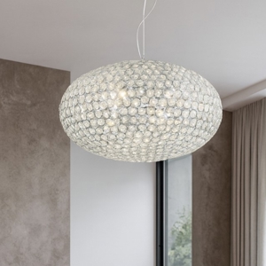 Visualizza i dettagli per Ideal lux orion lampadario con cristalli contemporaneo Ideal lux orion lampadario con cristalli contemporaneo