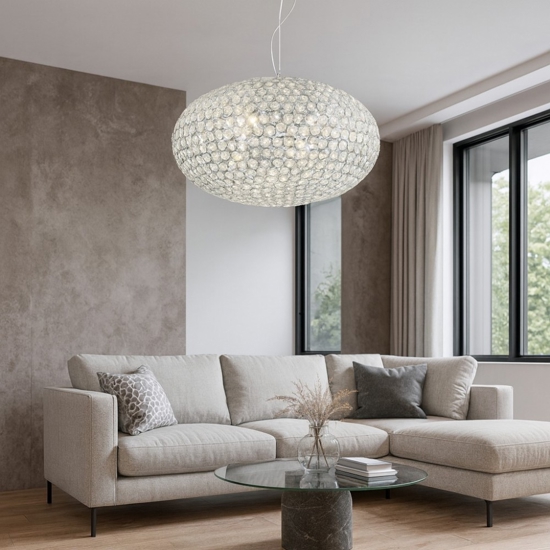 Ideal lux orion lampadario con cristalli contemporaneo