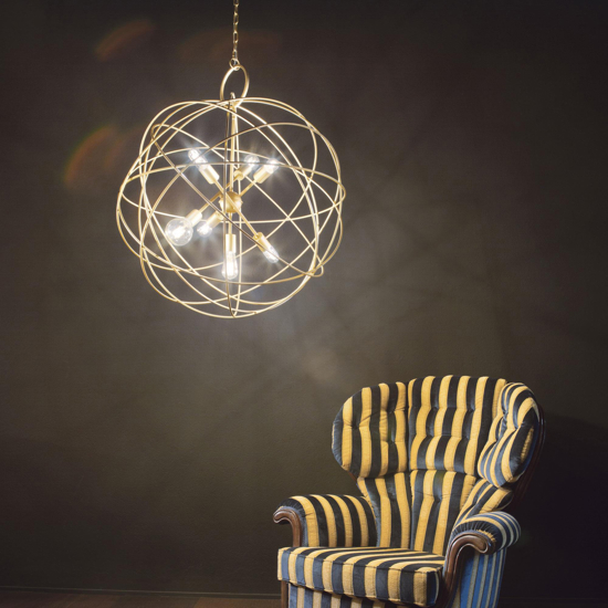 Konse ideal lux lampadario particolare sp7 oro per salotto design moderno
