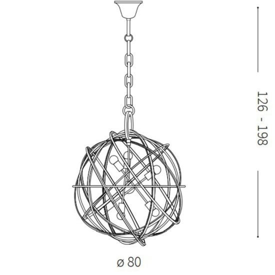 Konse ideal lux lampadario particolare sp7 oro per salotto design moderno