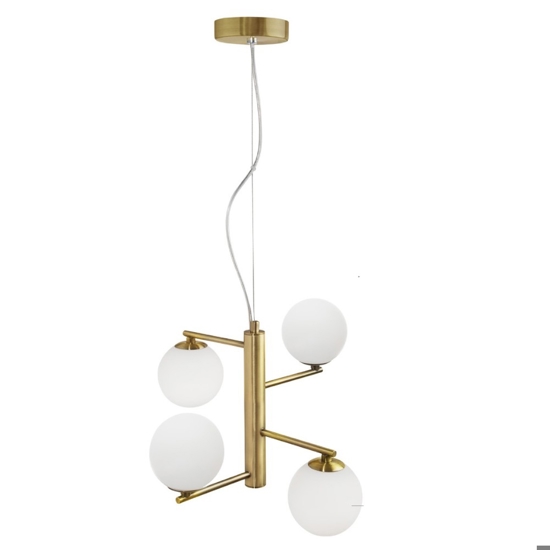 Lampadario design oro per soggiorno sfere vetro