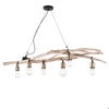 Ideal lux driftwood sp6 lampadario in legno rustico per casa in montagna 6 luci
