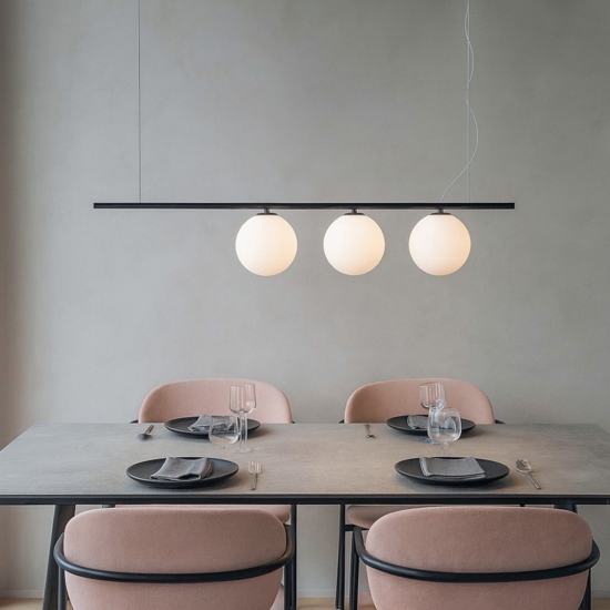 Ideal lux perline sp3 nero lampadario moderno