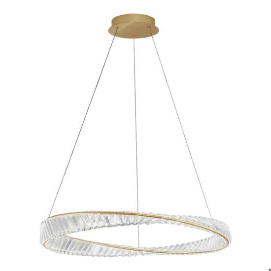 Lampadario elegante cerchio di cristallo per soggiorno