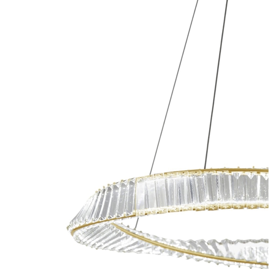 Lampadario elegante cerchio di cristallo per soggiorno