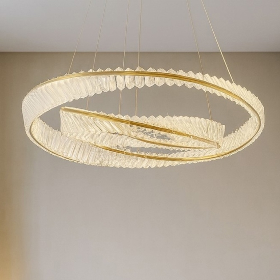 Lampadario elegante moderno di cristallo per salone