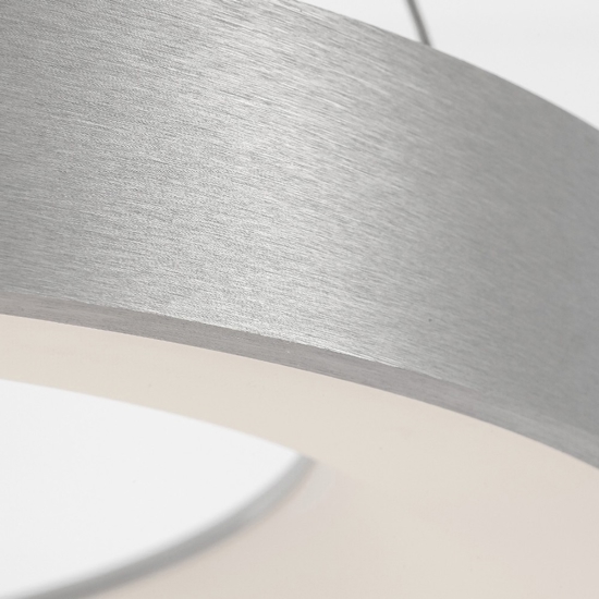 Lampadario cerchio 60cm led 3000k dimmerabile grigio