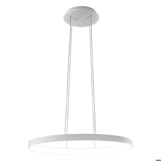 Lampadario moderno ovale bianco led 40w 3000k 4000k vivida lifering-o