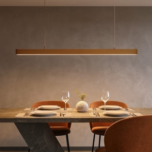 Lampadario moderno particolare vivida segmento bronzo per tavolo ufficio led 36w cct