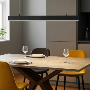 Vivida segmento nero lampadario per soggiorno moderna nero led 36w cct