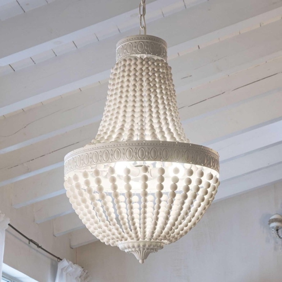 Ideal lux monet sp6 lampadario shabby chic bianco sei luci