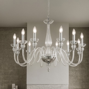 Doge sp12 lampadario di cristallo ideal lux