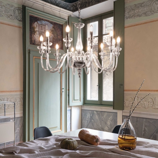 Doge sp12 lampadario di cristallo ideal lux