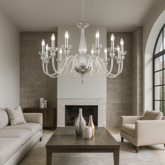 Doge sp12 lampadario di cristallo ideal lux