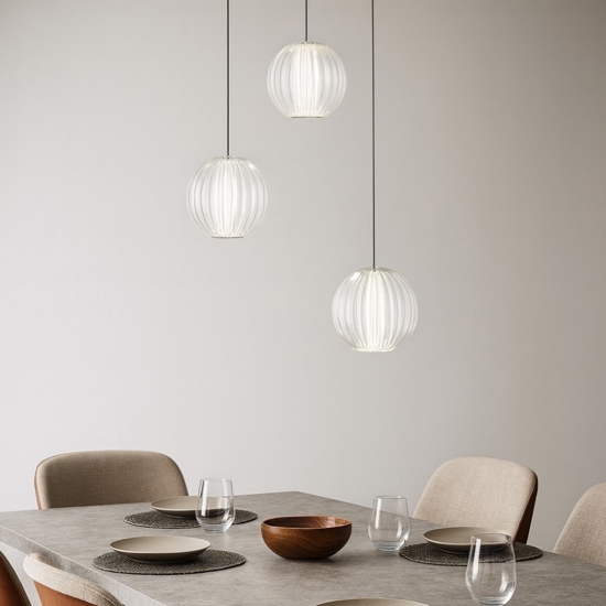 Ideal lux diamond sp3 lampadario moderno 3 sfere vetro led