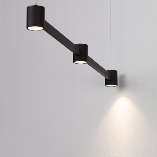 Lampadario moderno design orizzontale nera