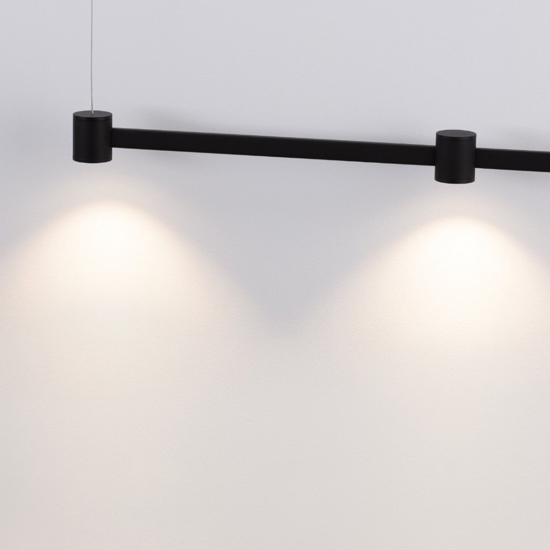 Lampadario moderno design orizzontale nera