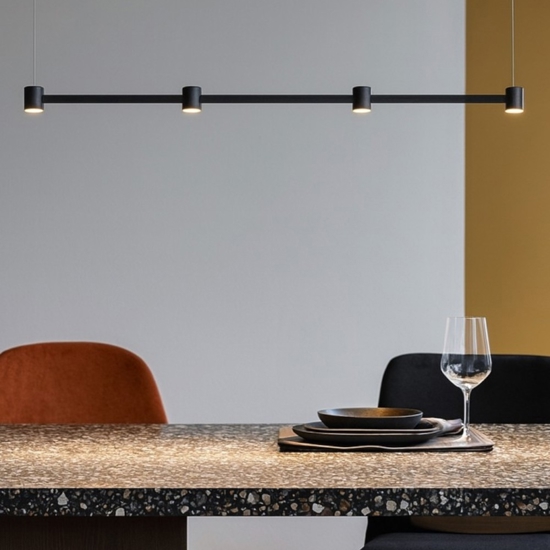 Lampadario led nera per moderna