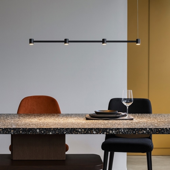 Lampadario led nera per moderna