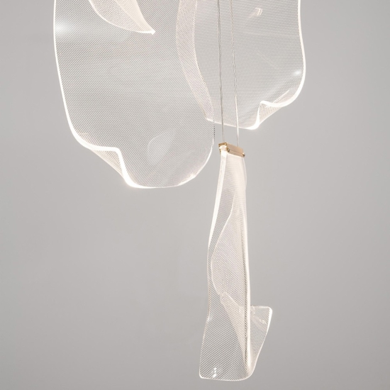 Lampadario elegante vele oro per soggiorno moderno