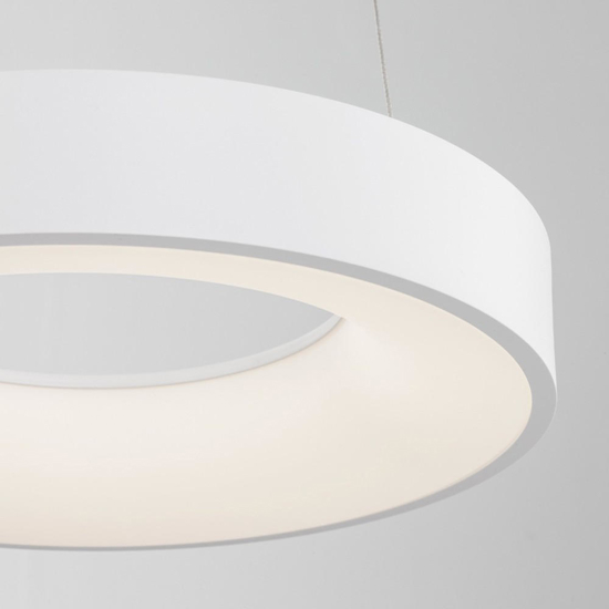Lampadario moderno bianco cerchio 38cm bianco led 30w 3000k