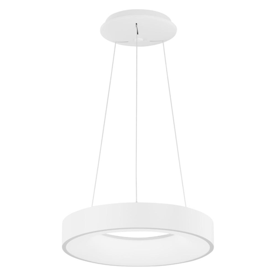 Lampadario moderno bianco cerchio 38cm bianco led 30w 3000k