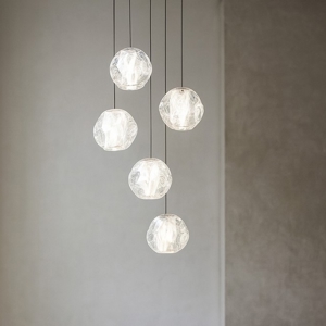 Visualizza i dettagli per Lampadario led 25w 3000k 5 sfere pendenti per soggiorno moderno Lampadario led 25w 3000k 5 sfere pendenti per soggiorno moderno