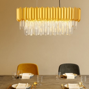 Lampadario di cristallo oro per soggiorno
