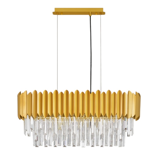 Lampadario di cristallo oro per soggiorno