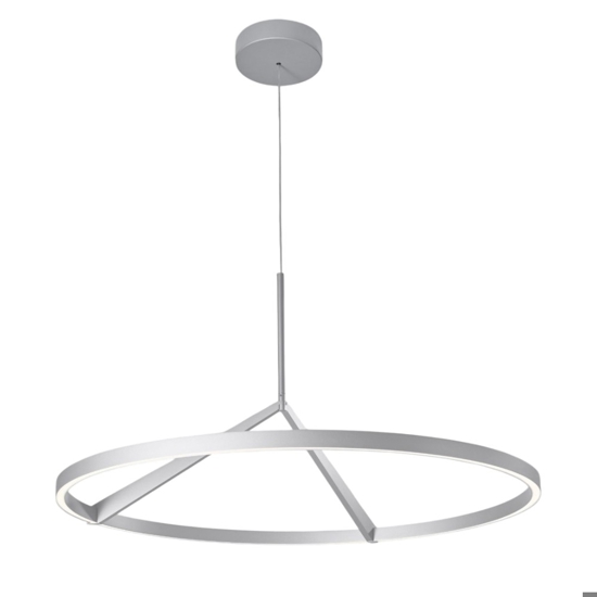 Lampadario titanio led 51w 3000k 4000k moderno vivida meridiana