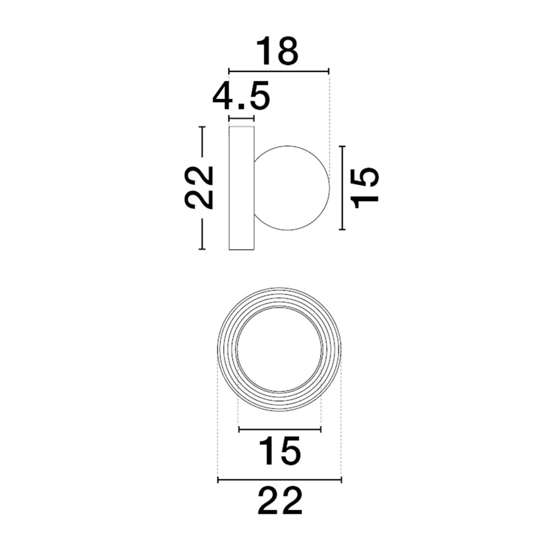 Applique da parete ip44 verde in porcellana rotonda
