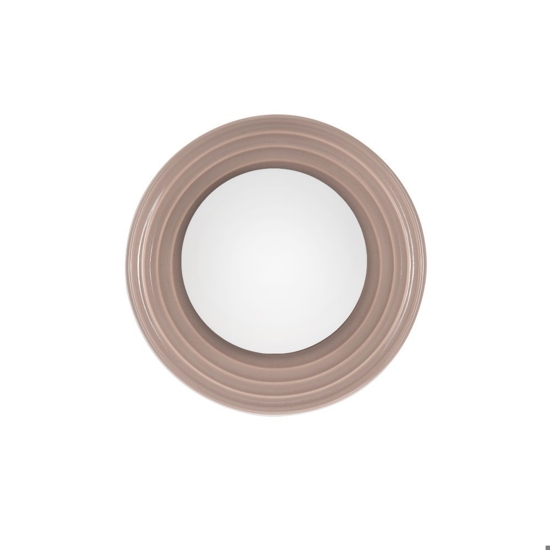 Applique da bagno circolare ip44 in porcellana e vetro opalino