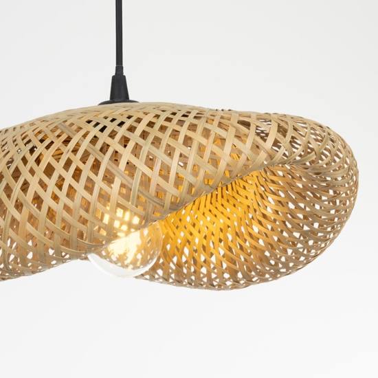 Lampada a sospensione per isola cucina in bambu'
