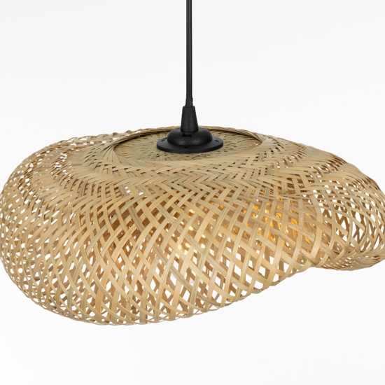Lampada a sospensione per isola cucina in bambu'