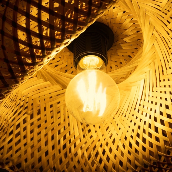Lampada a sospensione per isola cucina in bambu'