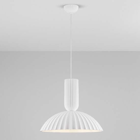 Lampadario per cucina moderna con paralume circolare in gesso