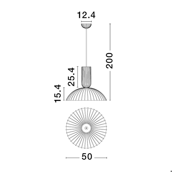 Lampadario per cucina moderna con paralume circolare in gesso