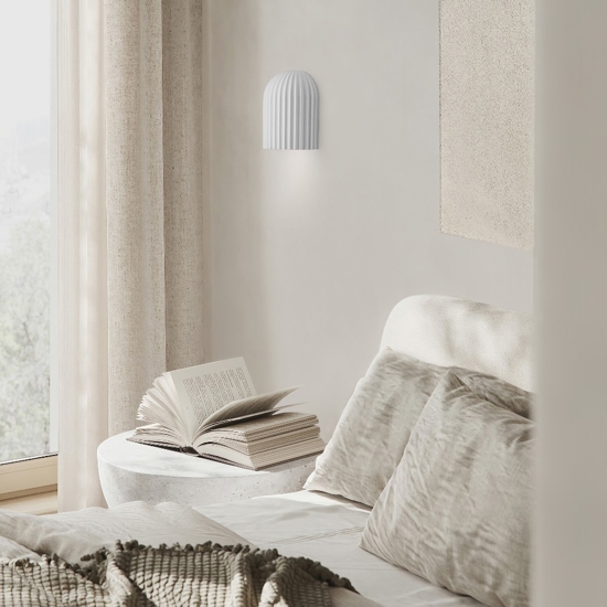 Applique in gesso per camera da letto minimal