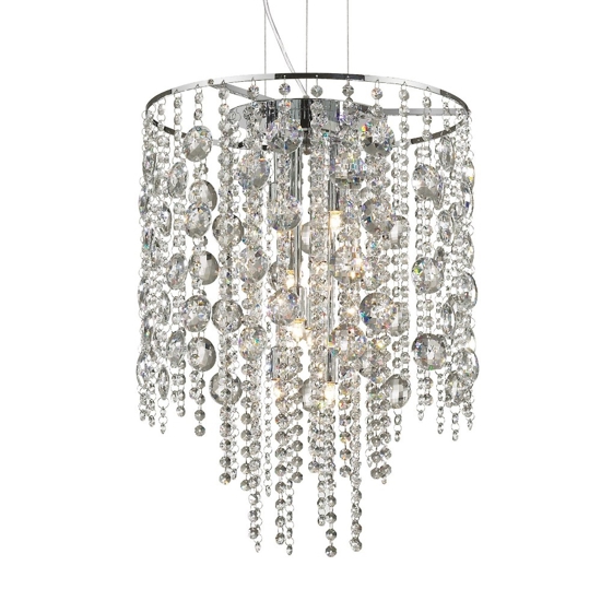Evasione sp10 ideal lux lampadario di cristallo per salotto contemporaneo