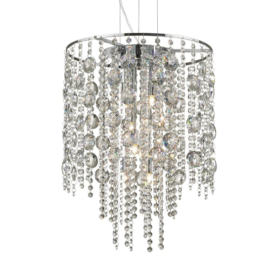 Ideal lux evasione sp8 lampadario di cristalli pendenti per sala da pranzo