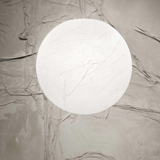 Carta sp1 d30 lampadario sfera effetto carta ideal lux