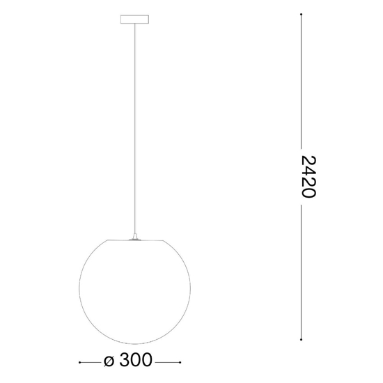 Carta sp1 d30 lampadario sfera effetto carta ideal lux
