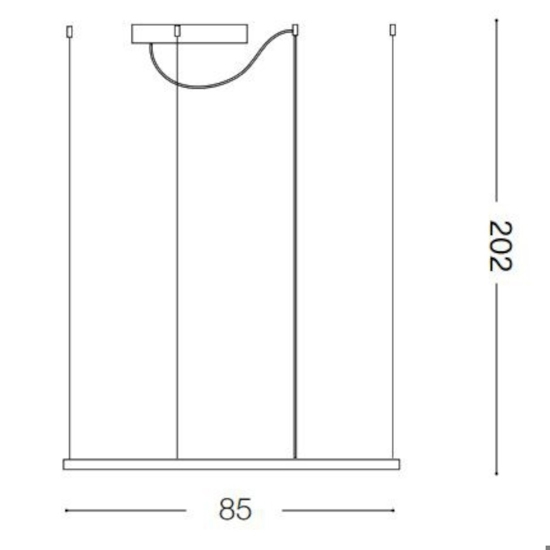 Oracle slim sp d090 square lampadario particolare ideal lux led 51w 3000k nero quadrato