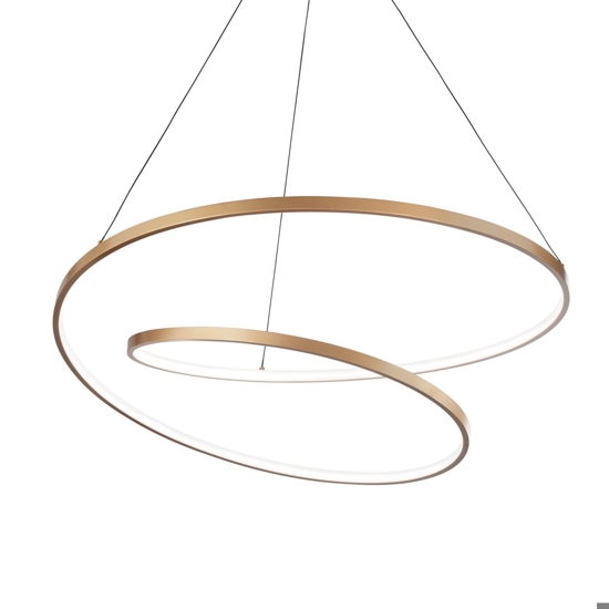 Ideal lux oz sp d80 ottone lampadario per soggiorno led 59w 3000k