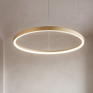 Ideal lux gemini sp d061 ottone lampadario design moderno led 48w 3000k